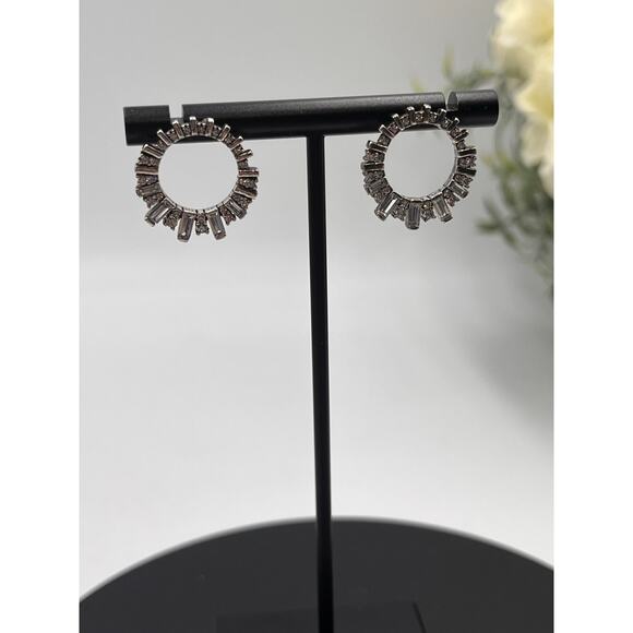 Pandora ALE Baguette CZ Ice Cube Wreath In 925 Sterling‎ Silver Earrings - Picture 4 of 8